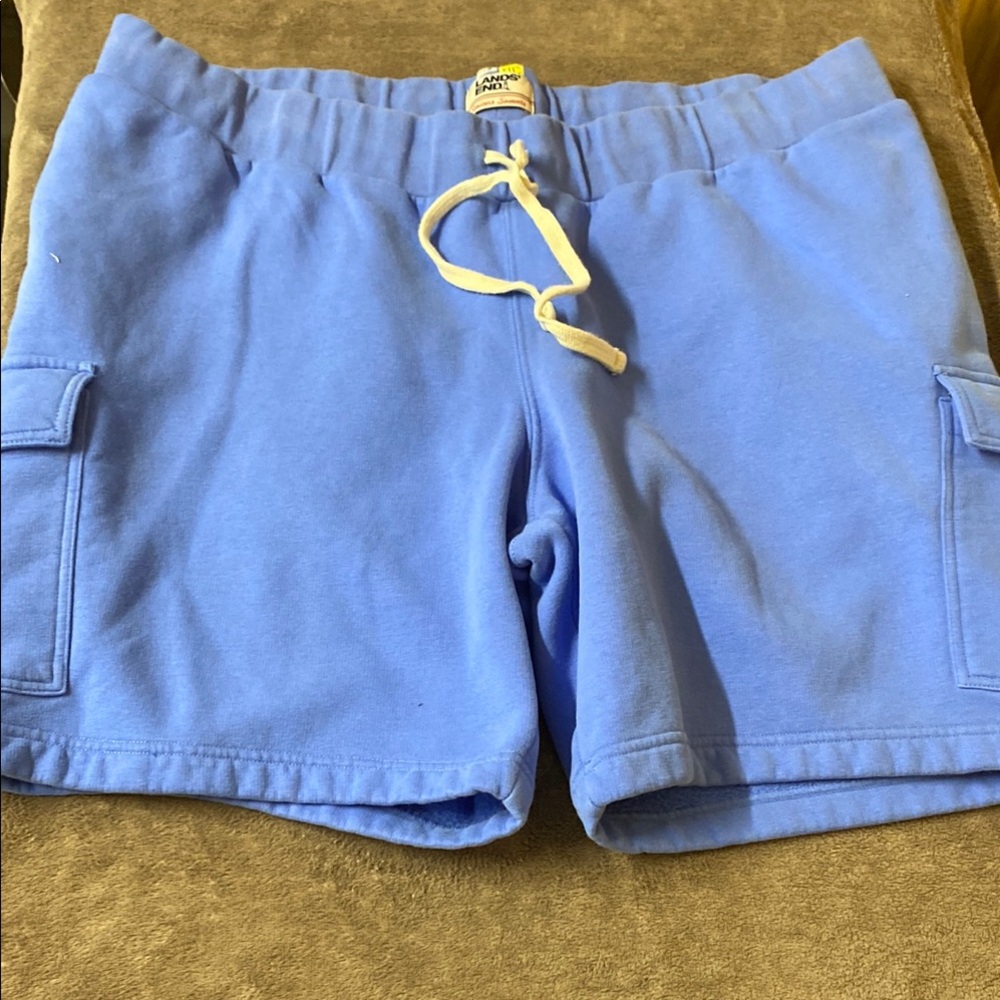Lands End size 3XL sweat shorts light blue.